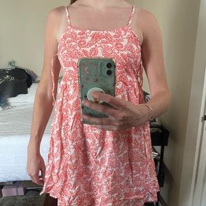 Love Tree Cami Babydoll dress coral paisley